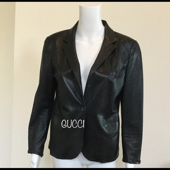 Gucci Jackets & Blazers - Authentic GUCCI leather lightweight blazer US10